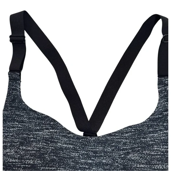 Victorias Secret Racerback Sports Bra 34C Heathered Gray Navy/Black •Adjustable - Picture 4 of 9
